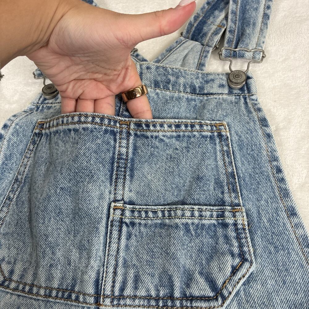 Free People We The Free Ziggy Shortalls Denim Jean Shortalls Overalls Short XS - Picture 8 of 13
